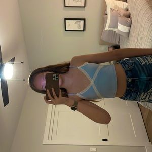 Aéropostale Baby Blue Tank Crop Top